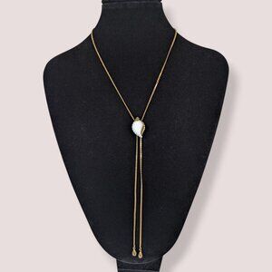 V. Avon White Shell Bolo Necklace